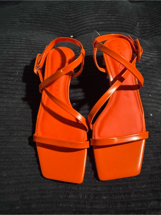 Katy Perry Collections Shoes - Katy Perry Collections Orange Strappy Square-Toe Sandals size 7.5